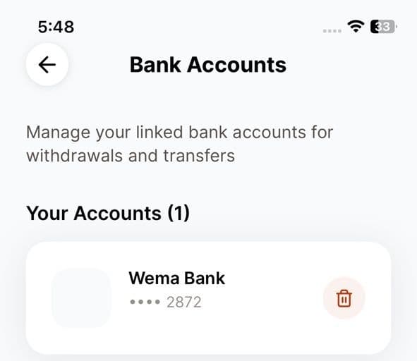 Quick withdrawal