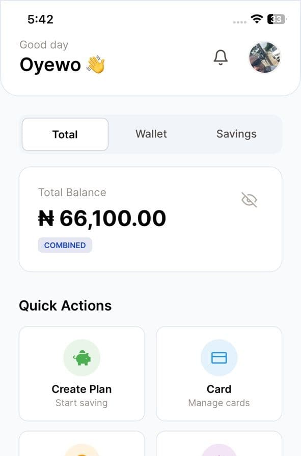 Piggybank App Interface